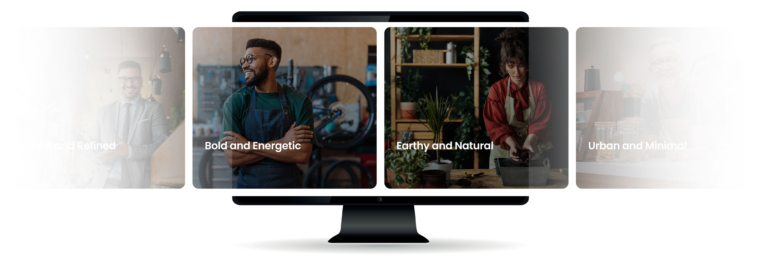 Choose your template image of a screen capture of our website templates on an iMac